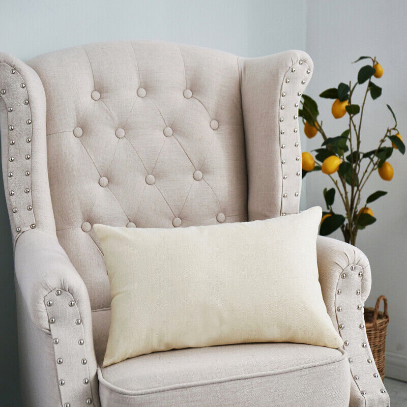 Pillowcase Solid Color Sofa Cushion Cover Office Throw Waist Pillow Covers Decor