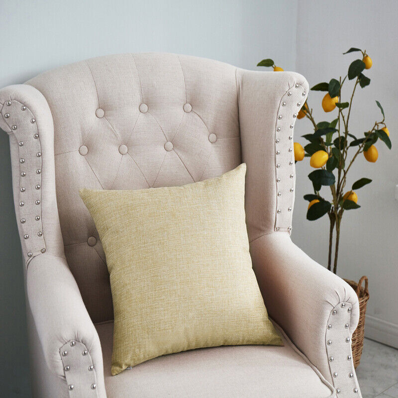 Pillowcase Solid Color Sofa Cushion Cover Office Throw Waist Pillow Covers Decor