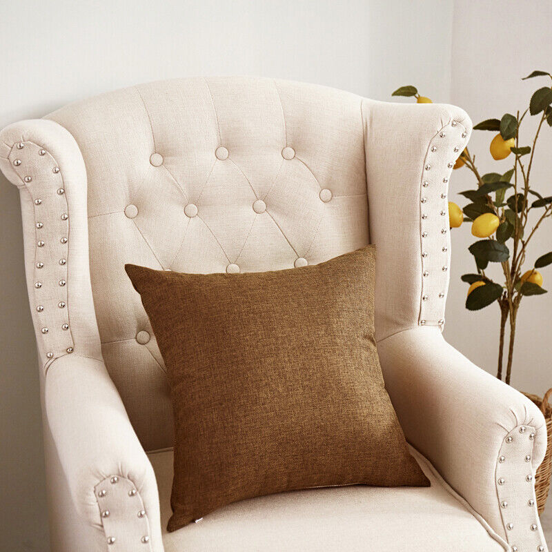 Pillowcase Solid Color Sofa Cushion Cover Office Throw Waist Pillow Covers Decor