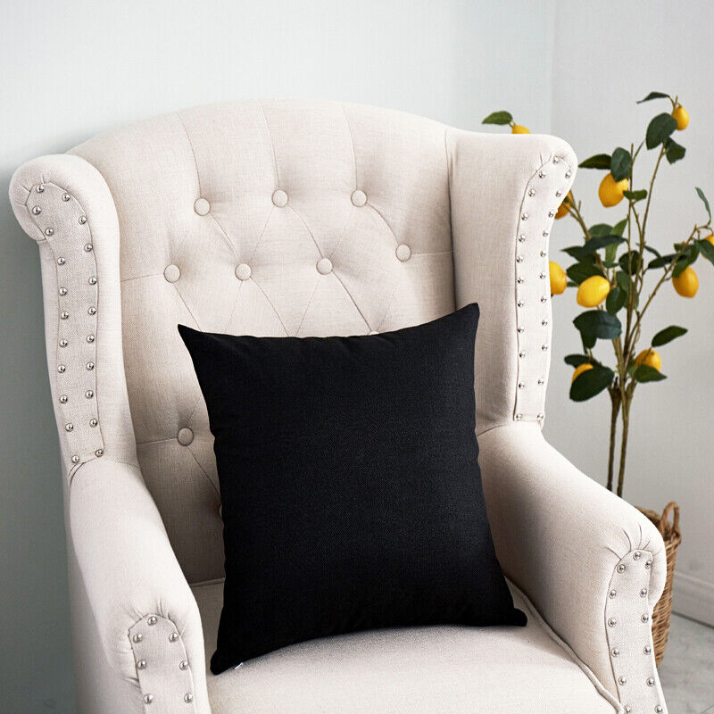 Pillowcase Solid Color Sofa Cushion Cover Office Throw Waist Pillow Covers Decor