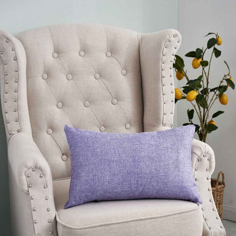 Pillowcase Solid Color Sofa Cushion Cover Office Throw Waist Pillow Covers Decor