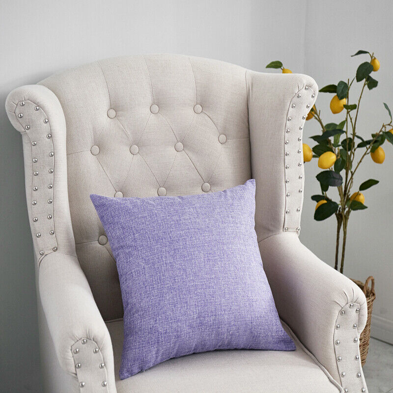 Pillowcase Solid Color Sofa Cushion Cover Office Throw Waist Pillow Covers Decor