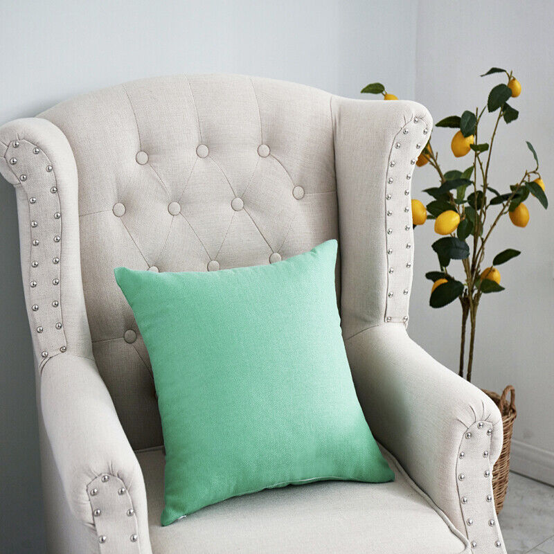 Pillowcase Solid Color Sofa Cushion Cover Office Throw Waist Pillow Covers Decor