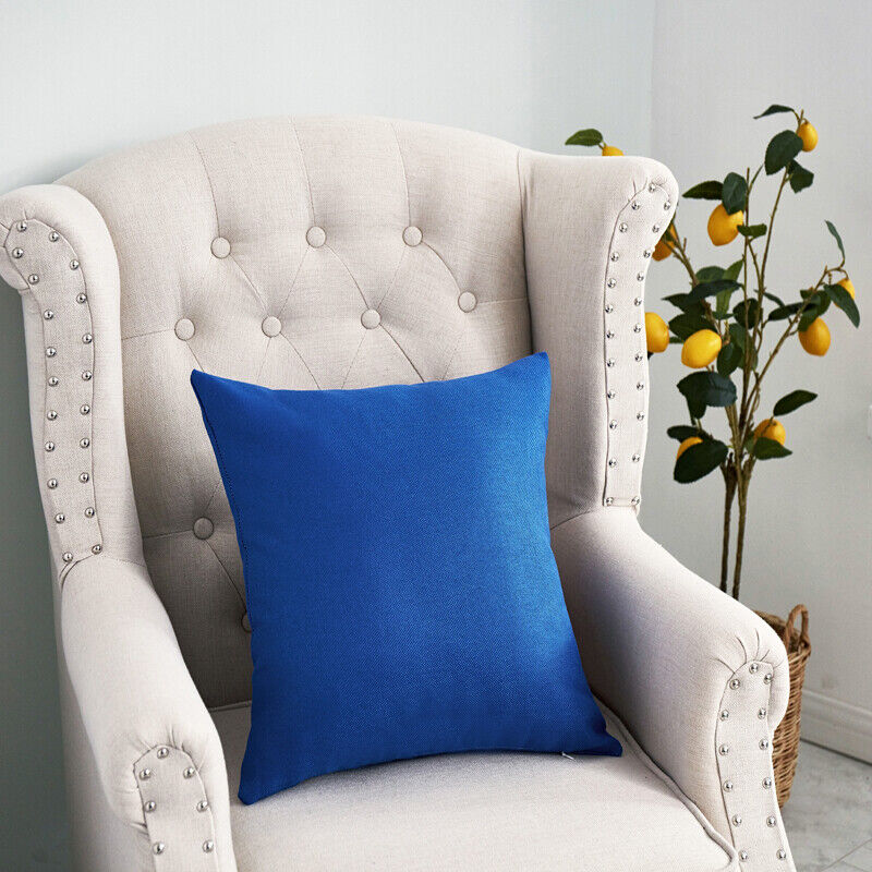 Pillowcase Solid Color Sofa Cushion Cover Office Throw Waist Pillow Covers Decor