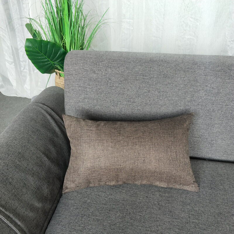 Pillowcase Solid Color Sofa Cushion Cover Office Throw Waist Pillow Covers Decor