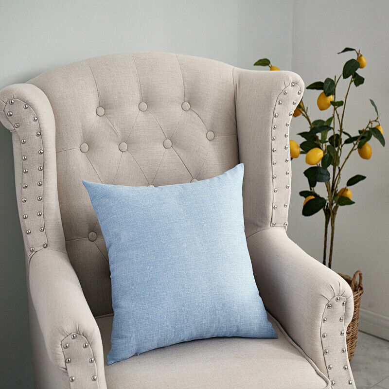Pillowcase Solid Color Sofa Cushion Cover Office Throw Waist Pillow Covers Decor