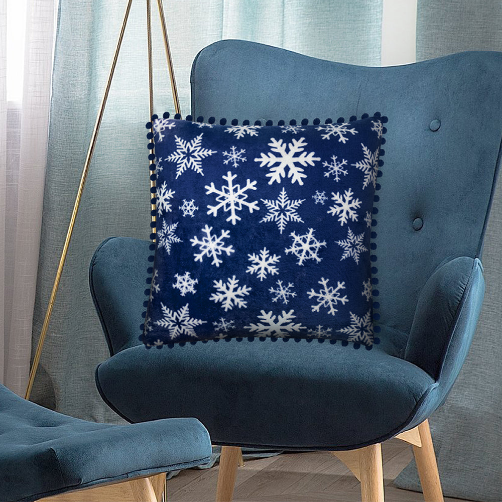 Throw Pillow Covers Set of 2 Sofa Decor POM POM Cushion Case 2 Sizes with Zipper