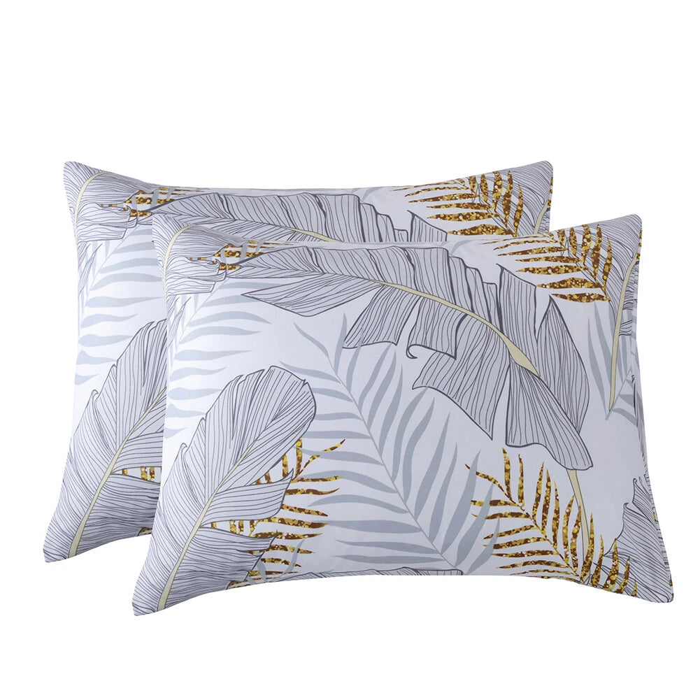 Boho Floral Theme Pillowcase Cover Home Sofa Cushion Cover Set of 2 Pillow Cases