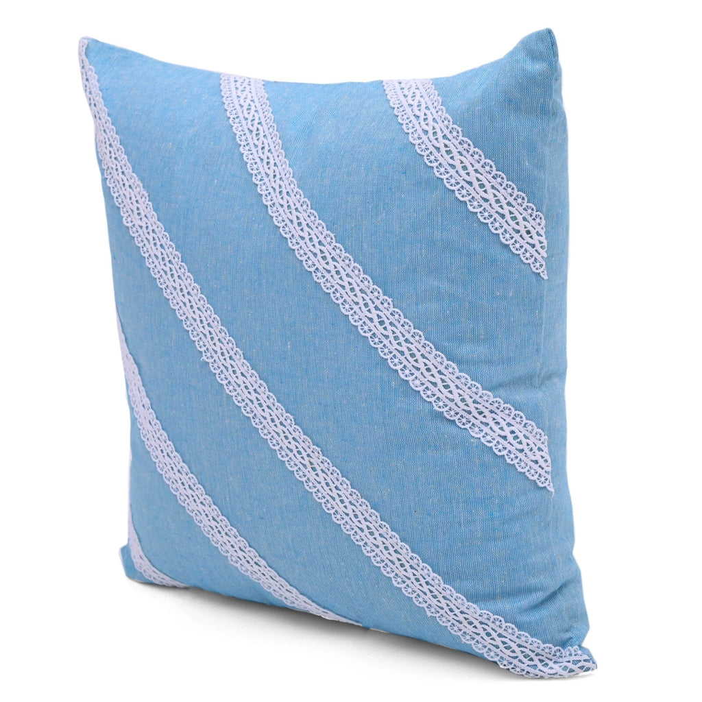 Decorative Cushion Cover Cotton Throw Pillow Case Home Sofa Decor Diagonal Lace