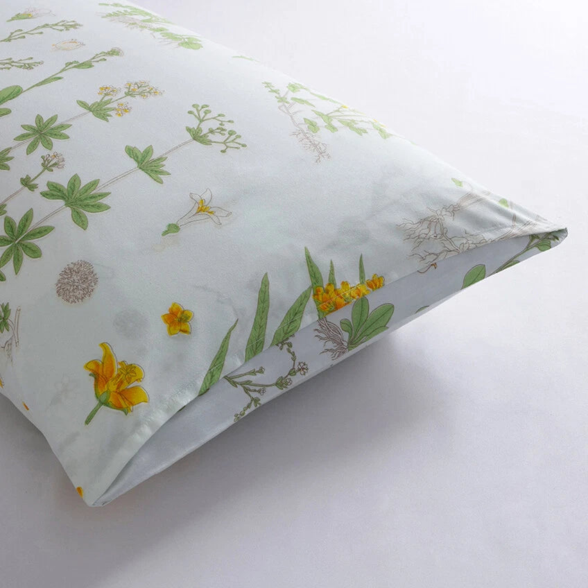 Boho Floral Theme Pillowcase Cover Home Sofa Cushion Cover Set of 2 Pillow Cases
