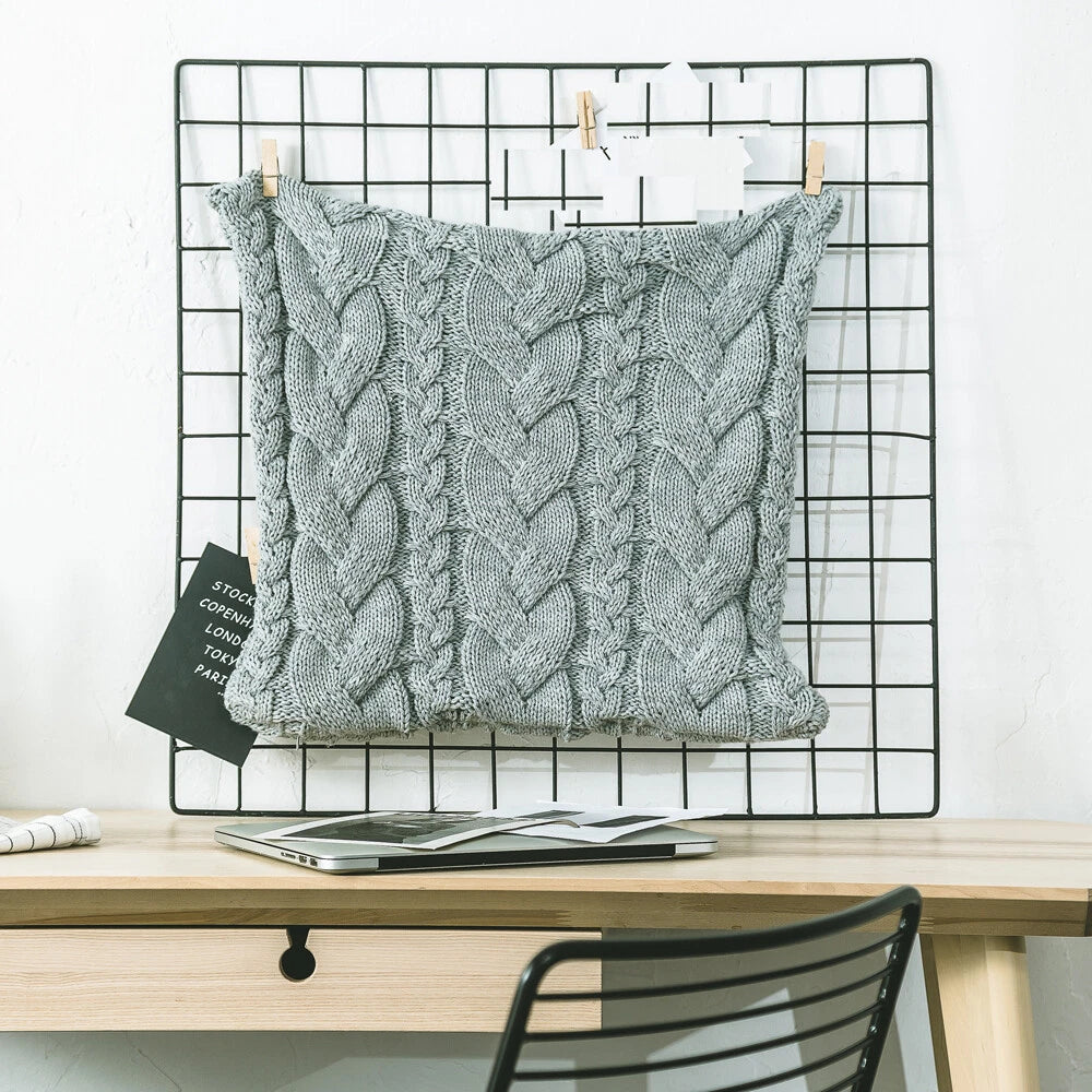 18" Knitted Pillow Case Throw Office Sofa Bed Waist Cushion Cover Pillowcase 1pc