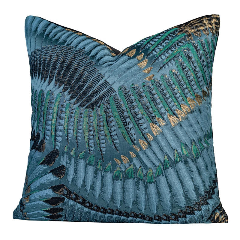 Luxury Vintage Jacquard Fabric Throw Pillow Covers Sofa Bed Cushion Covers Case