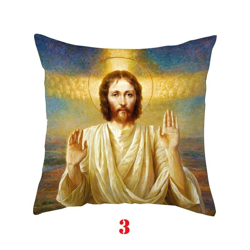 Virgin Mary Printed Pillow Case Car Bed Sofa Bedroom Decoration Cushion Cover