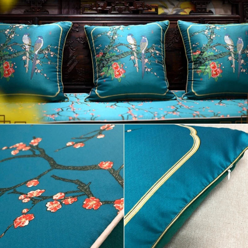 2pcs Chinese Embroidery Throw Cushion Pillow Case Cover Pillowcase Sofa Bed