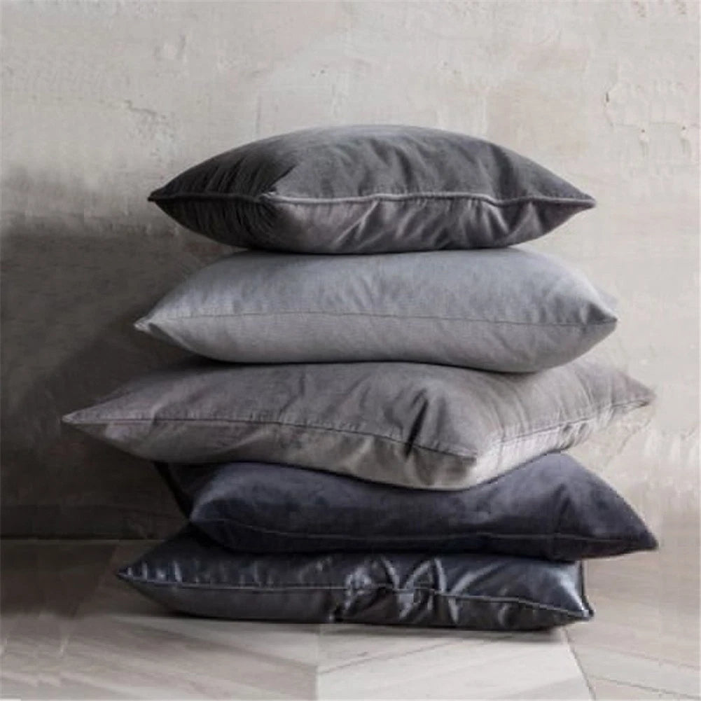 Velvet Pillow Case Waist Throw Cushion Cover Home Office Sofa Chair Bed Decor