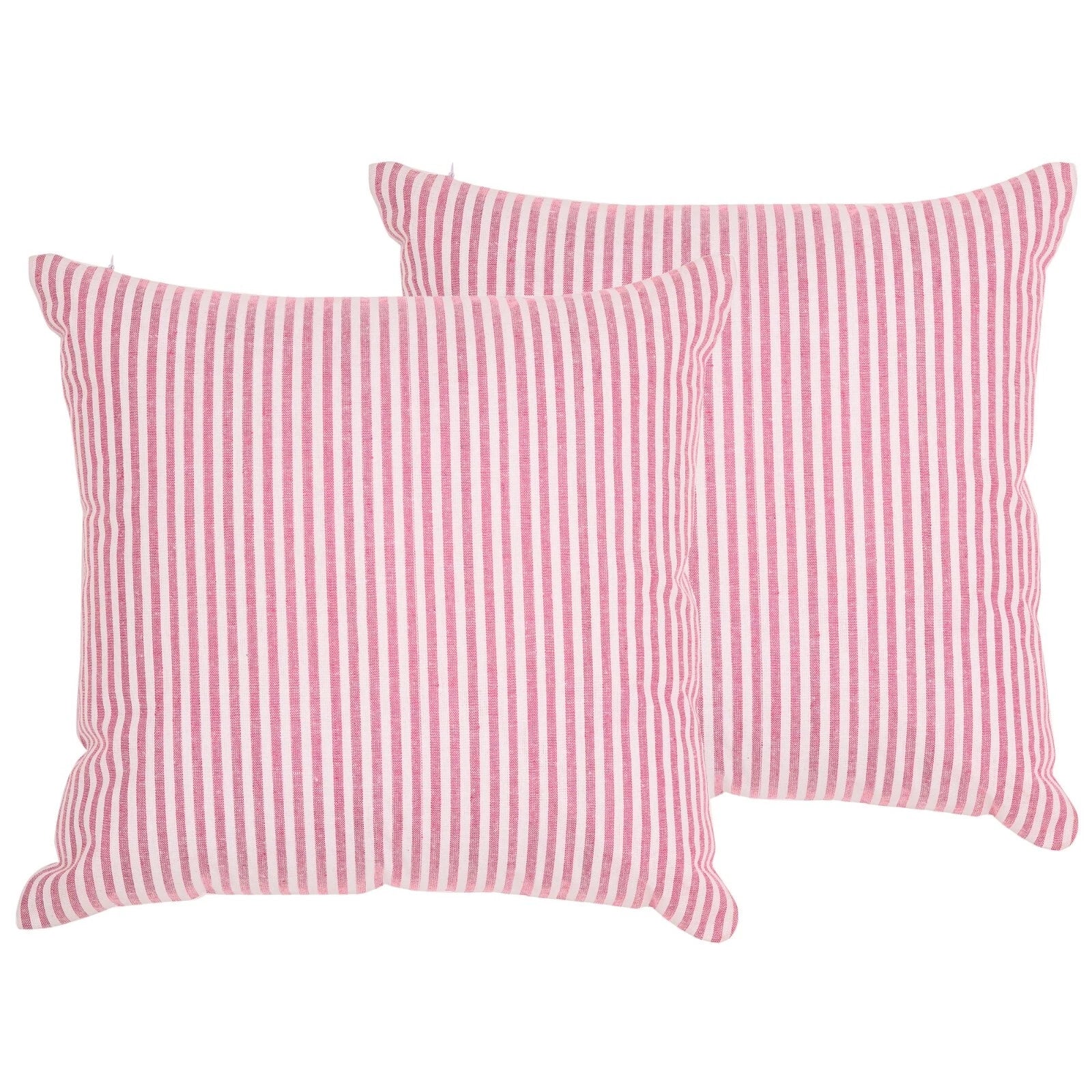 Cotton Cushion Covers Throw Pillow Cover Case Striped Home Sofa Decor-Set of 2