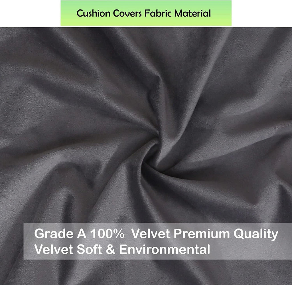 Crushed Cushion Covers or Velvet Cushions 18 x 18 Set of 2 Pair Bed Sofa Pillow