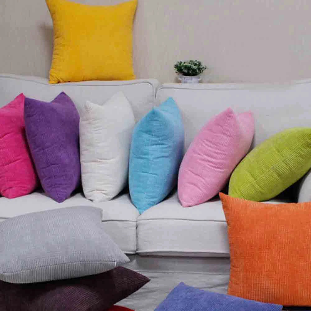 Corduroy Throw Pillow Case Large Cushion Cover Bed Home Sofa Decor Pillowcase