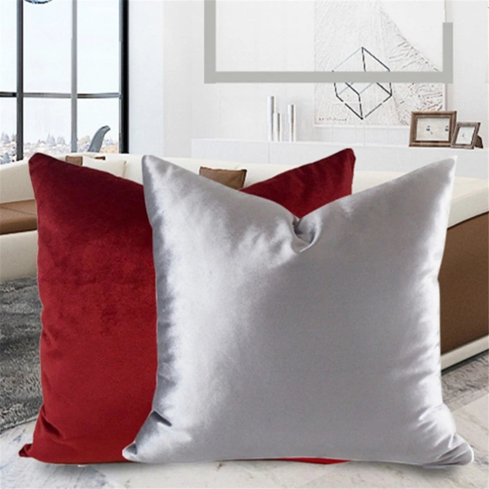 Velvet Pillow Case Waist Throw Cushion Cover Home Office Sofa Chair Bed Decor