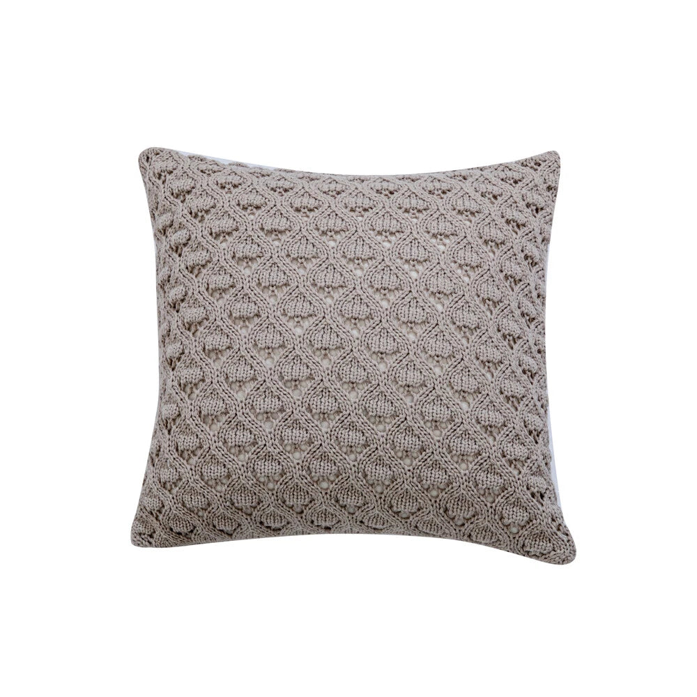 18'' Knitted Pillowcase Buttons Sofa Bed Throw Waist Cushion Covers Home Decor