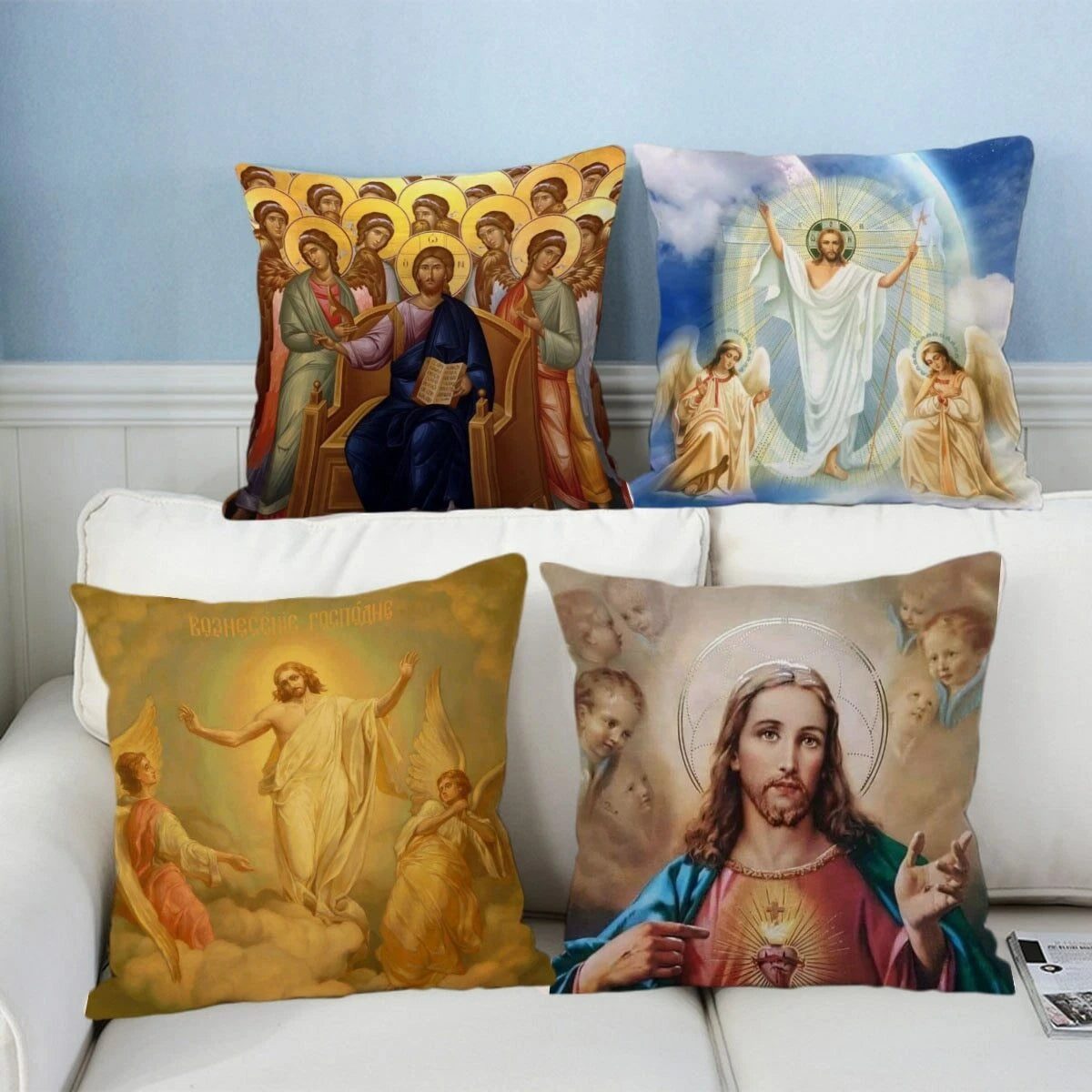 Virgin Mary Printed Pillow Case Car Bed Sofa Bedroom Decoration Cushion Cover