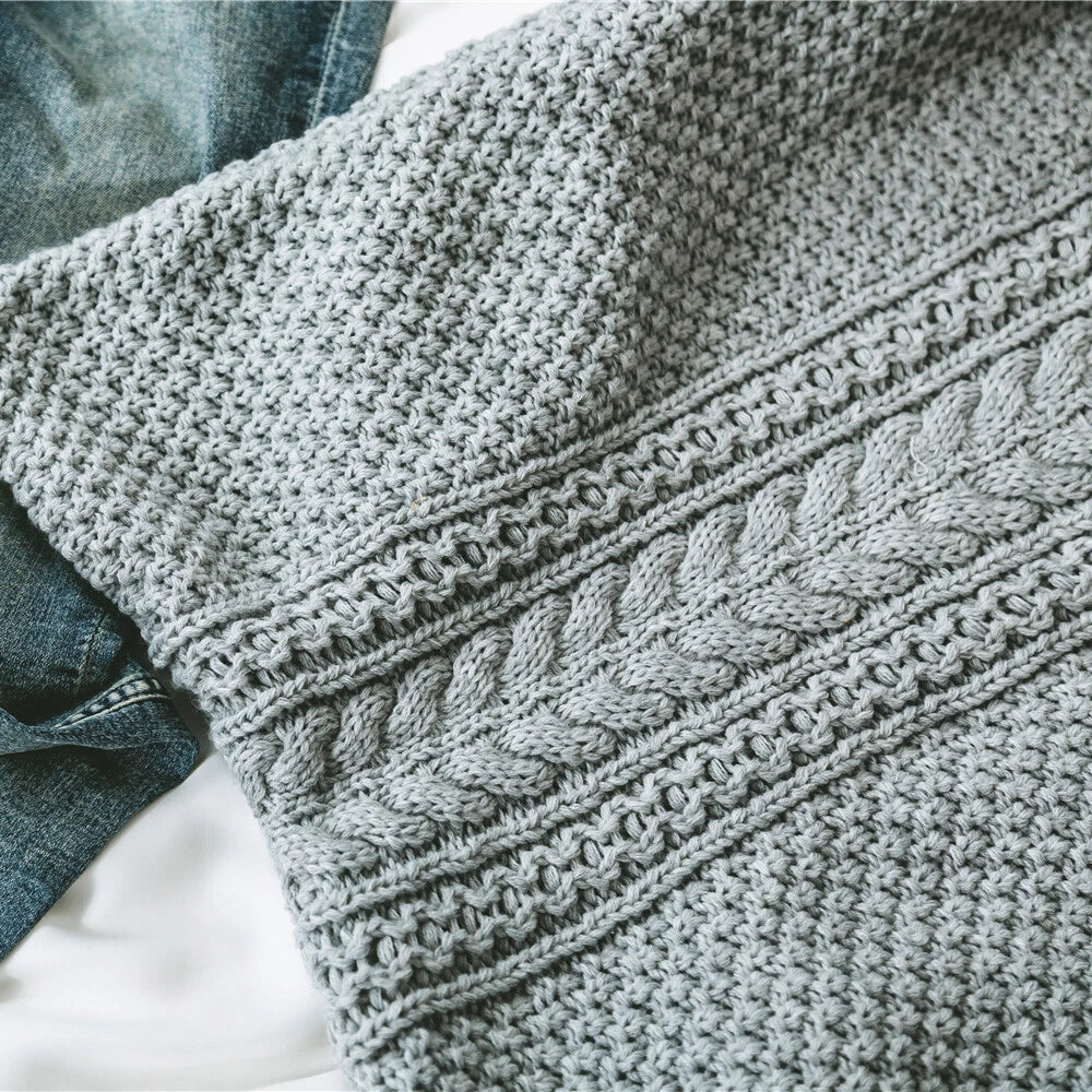 1PC Gray Knitted Sofa Bed Pillowcase Cover Waist Throw Cushions Cover Home Decor