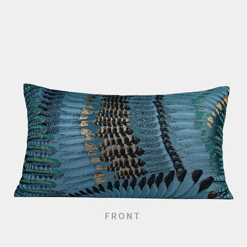 Luxury Vintage Jacquard Fabric Throw Pillow Covers Sofa Bed Cushion Covers Case