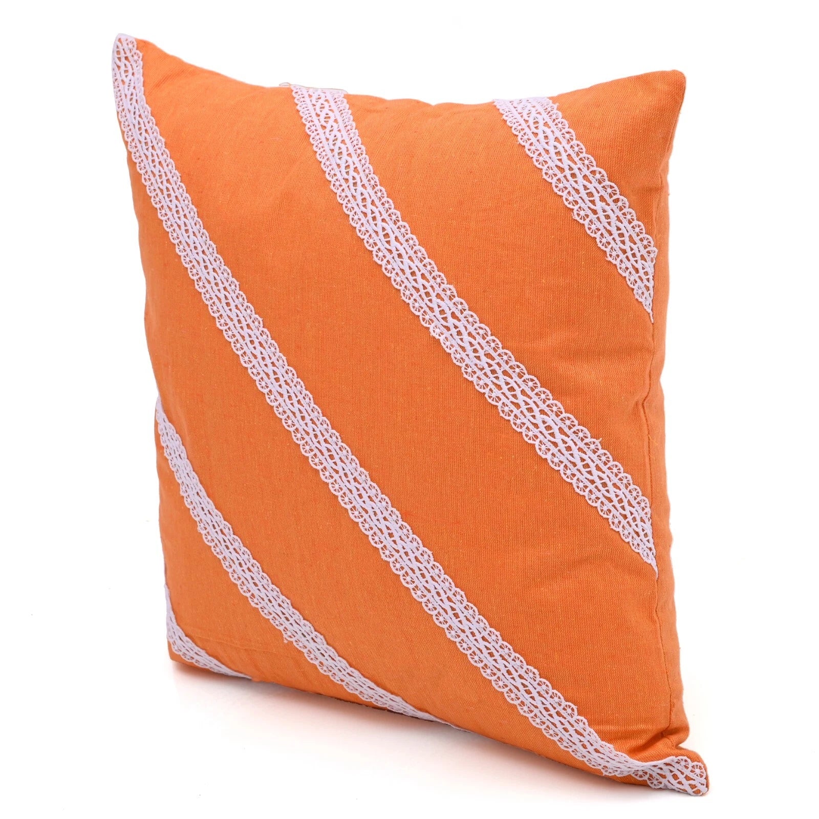 Decorative Cushion Cover Cotton Throw Pillow Case Home Sofa Decor Diagonal Lace