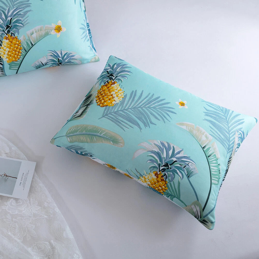 Boho Floral Theme Pillowcase Cover Home Sofa Cushion Cover Set of 2 Pillow Cases