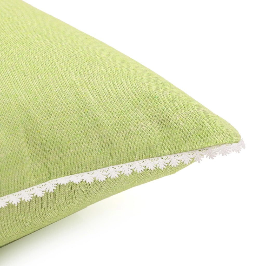 Cushion Covers Case Cotton Throw Pillow Cover Sofa Home Decor Solid with Lace-S5