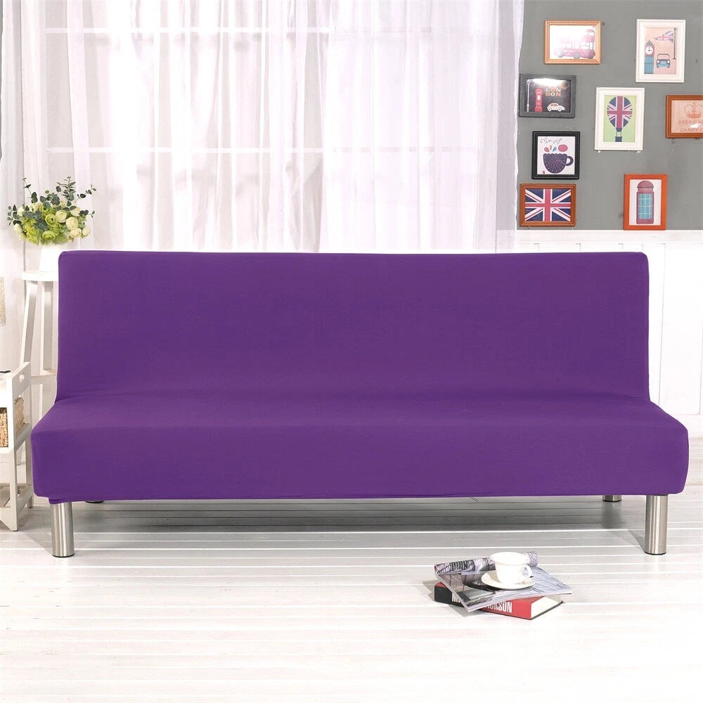 Stretch Sofa Slipcover Armless Chair Cover Sofa Bed Cover +Pillowcase Home Decor