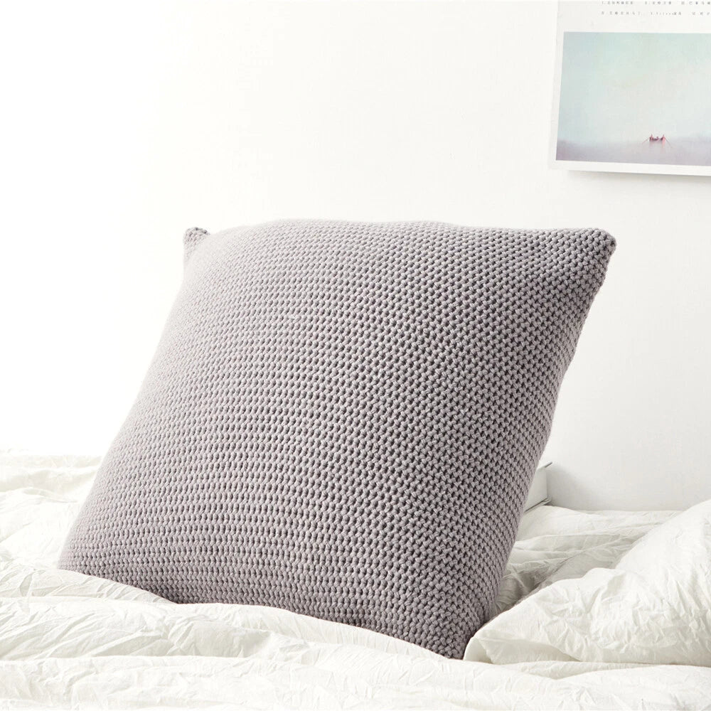 18'' Knitted Pillowcase Buttons Sofa Bed Throw Waist Cushion Covers Home Decor