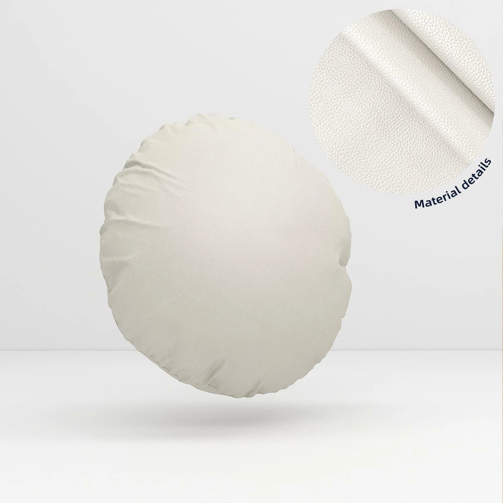 Pb045A Cushion Cover*Pearl White*Faux Leather synthetic Litchi Skin Sofa Seat