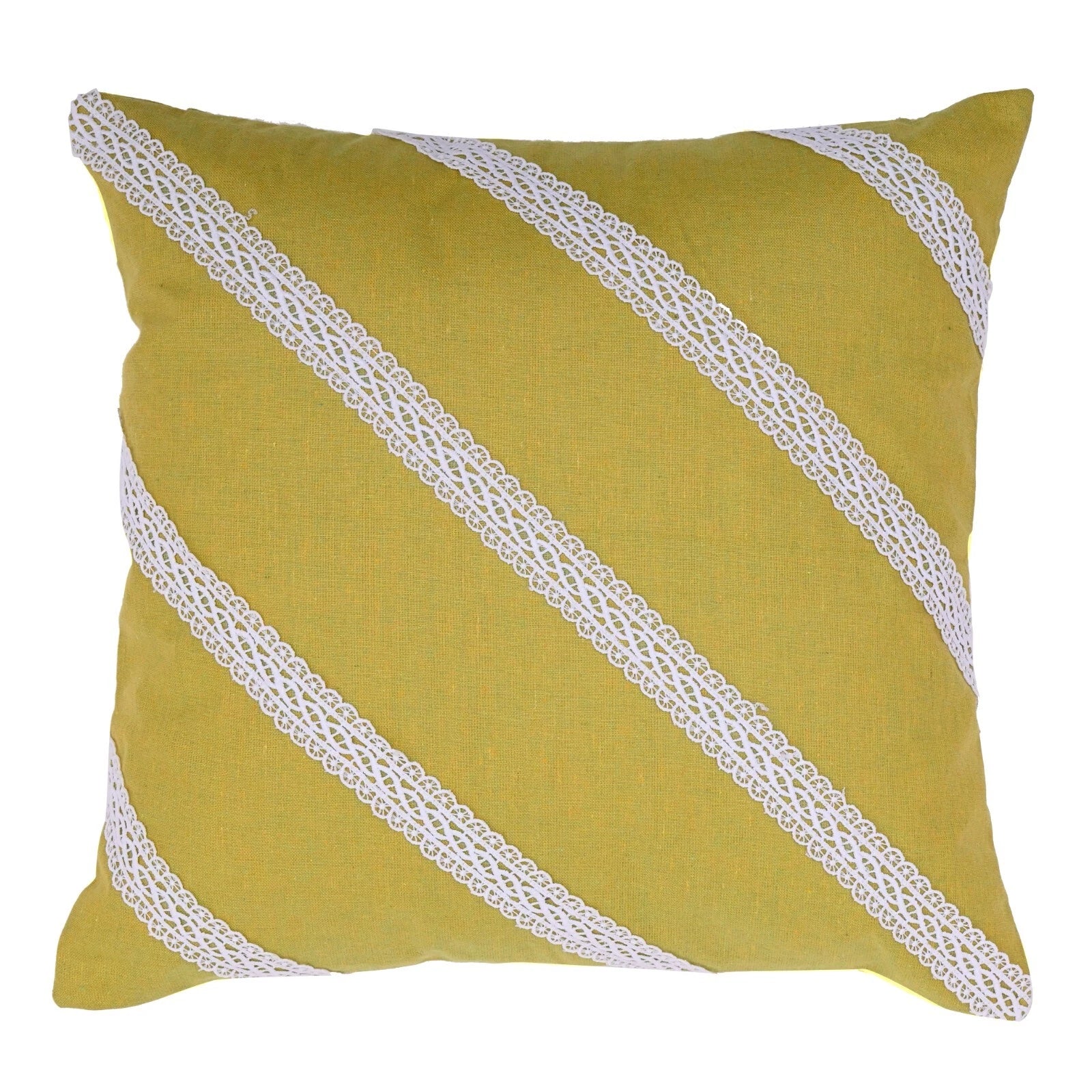 Decorative Cushion Cover Cotton Throw Pillow Case Home Sofa Decor Diagonal Lace