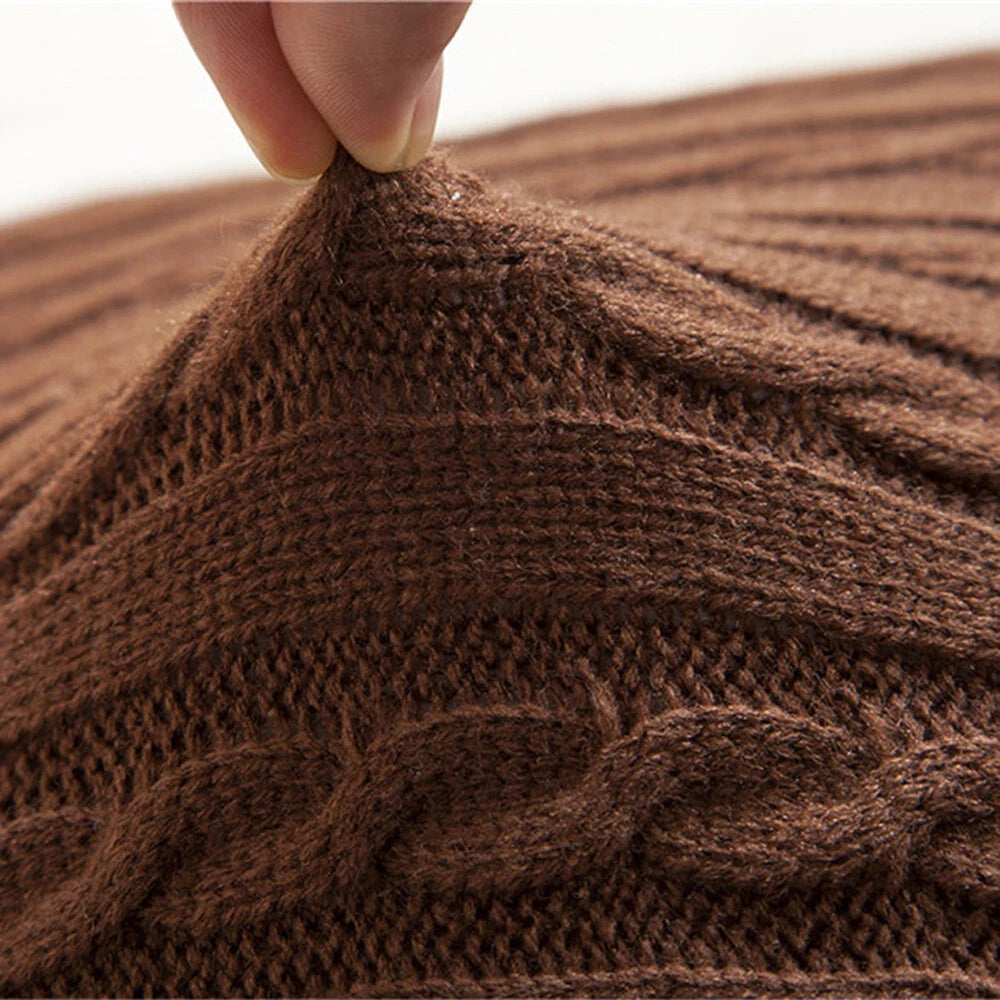 18'' Knitted Pillowcase Buttons Sofa Bed Throw Waist Cushion Covers Home Decor