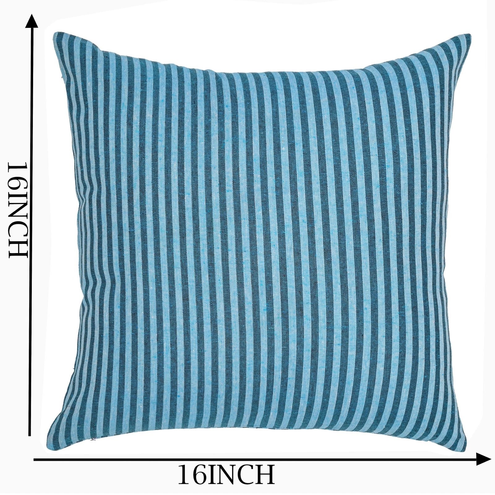 Cotton Cushion Covers Throw Pillow Cover Case Striped Home Sofa Decor-Set of 2