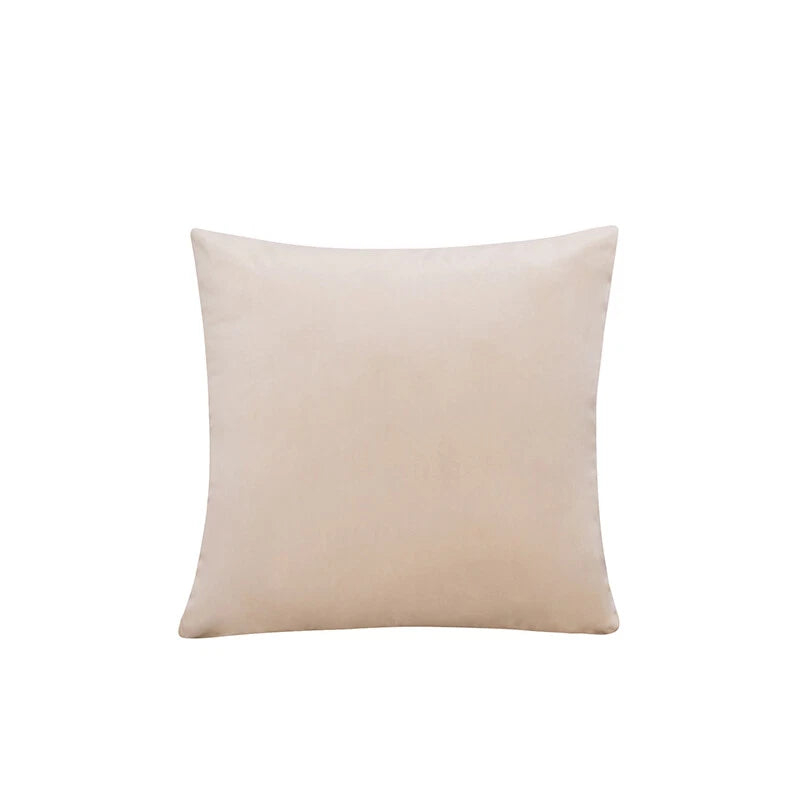 16" Solid Velvet Cushion Cover Candy Color Pillow Case For Sofa Car Home Decor