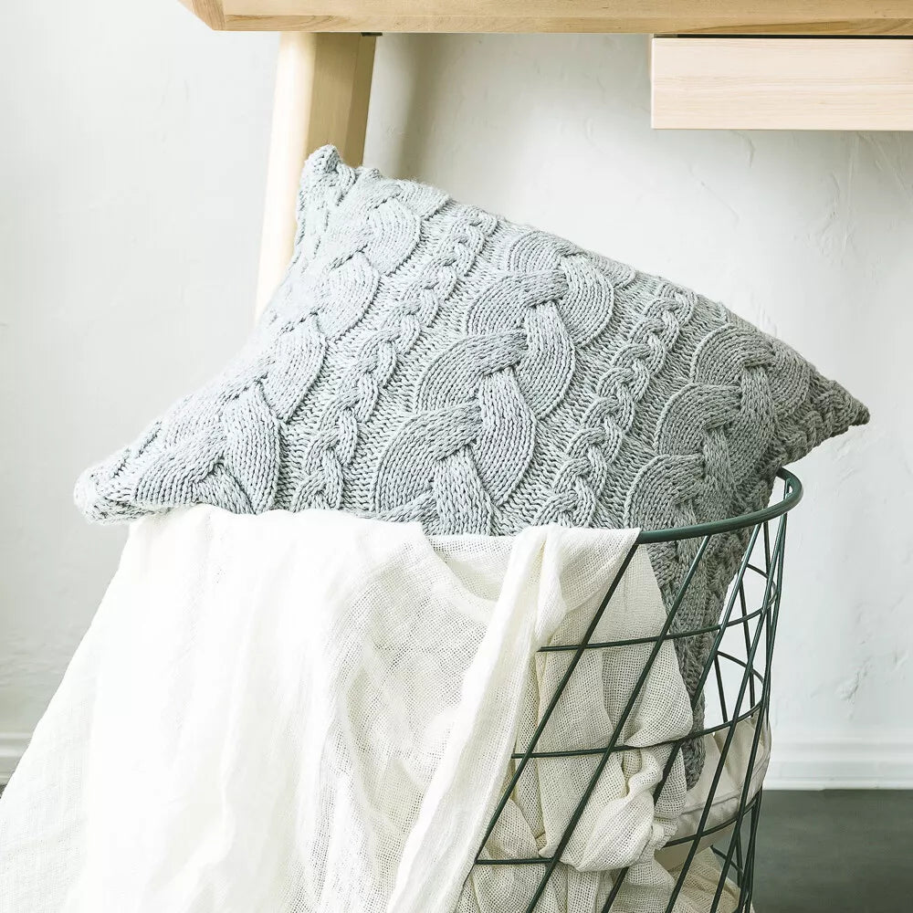 18" Knitted Pillow Case Throw Office Sofa Bed Waist Cushion Cover Pillowcase 1pc