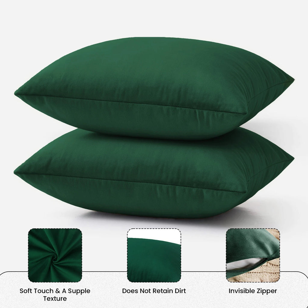 Velvet Cushion Covers Square Sofa Pillow Cases Pack of 4, 3, 2  Bed Sofa Decor