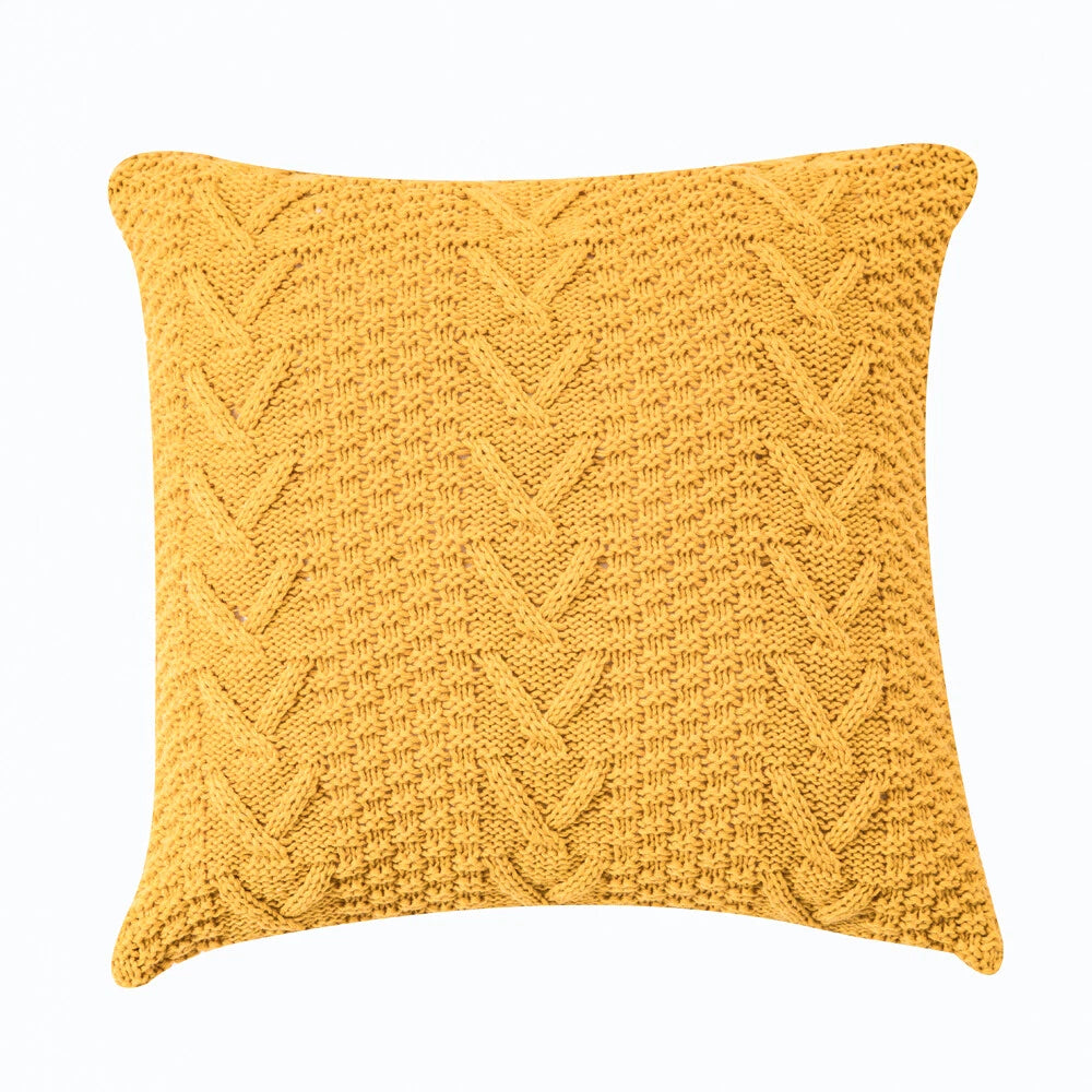 18'' Knitted Pillowcase Buttons Sofa Bed Throw Waist Cushion Covers Home Decor
