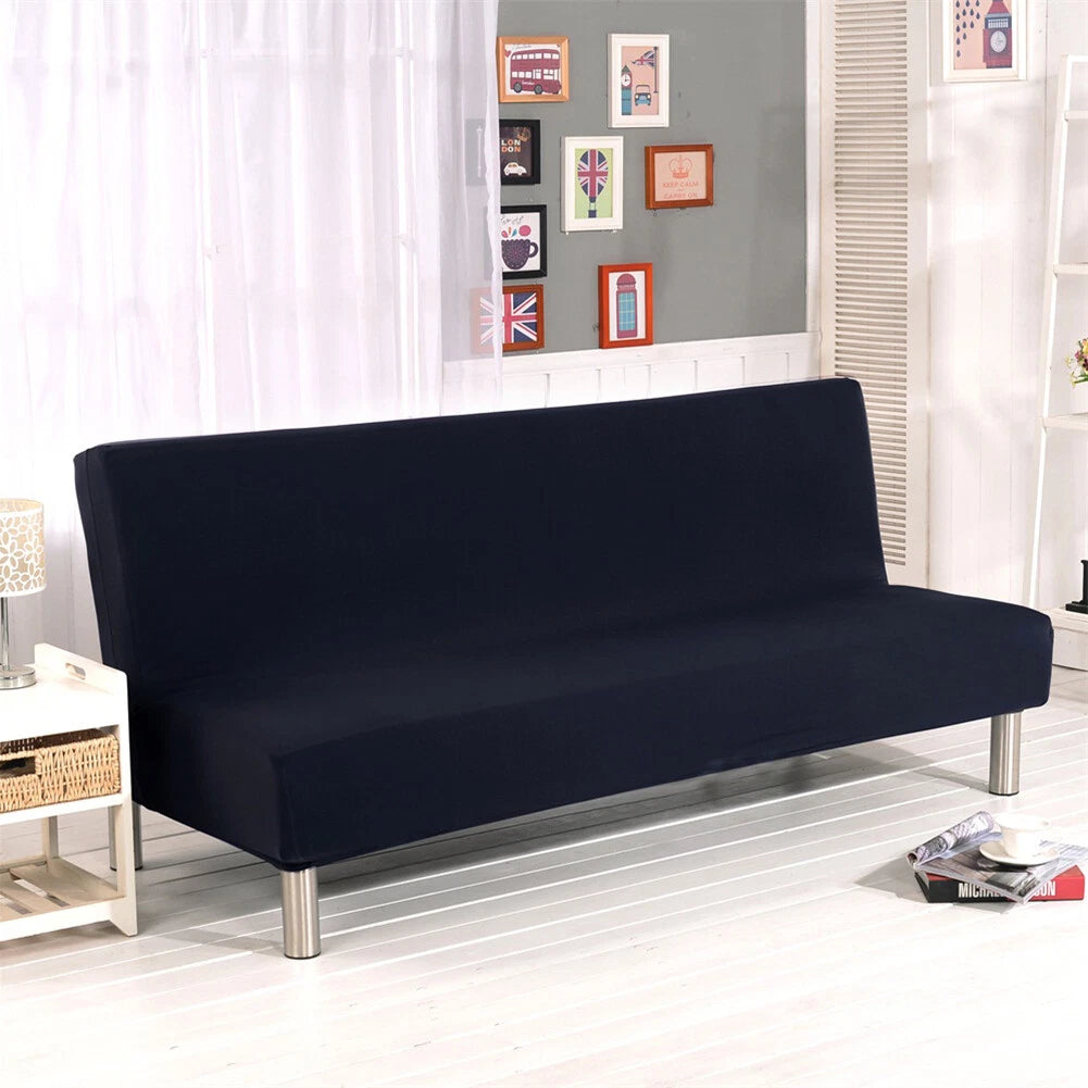 Stretch Sofa Slipcover Armless Chair Cover Sofa Bed Cover +Pillowcase Home Decor