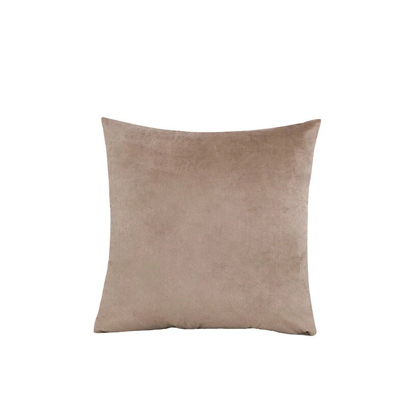 16" Solid Velvet Cushion Cover Candy Color Pillow Case For Sofa Car Home Decor