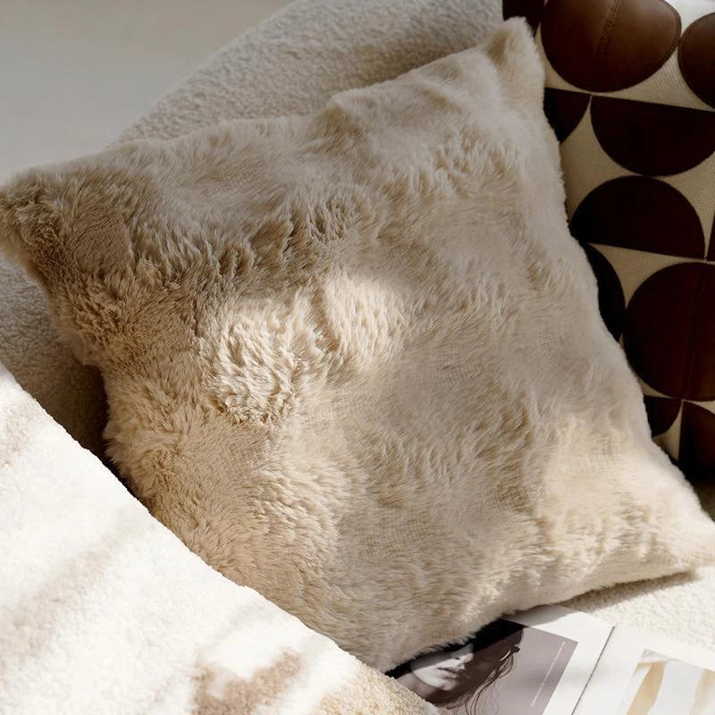 45x45cm Brown Vintage Nordic Throw Pillow Cover Cream Light Luxury Sofa Cushion
