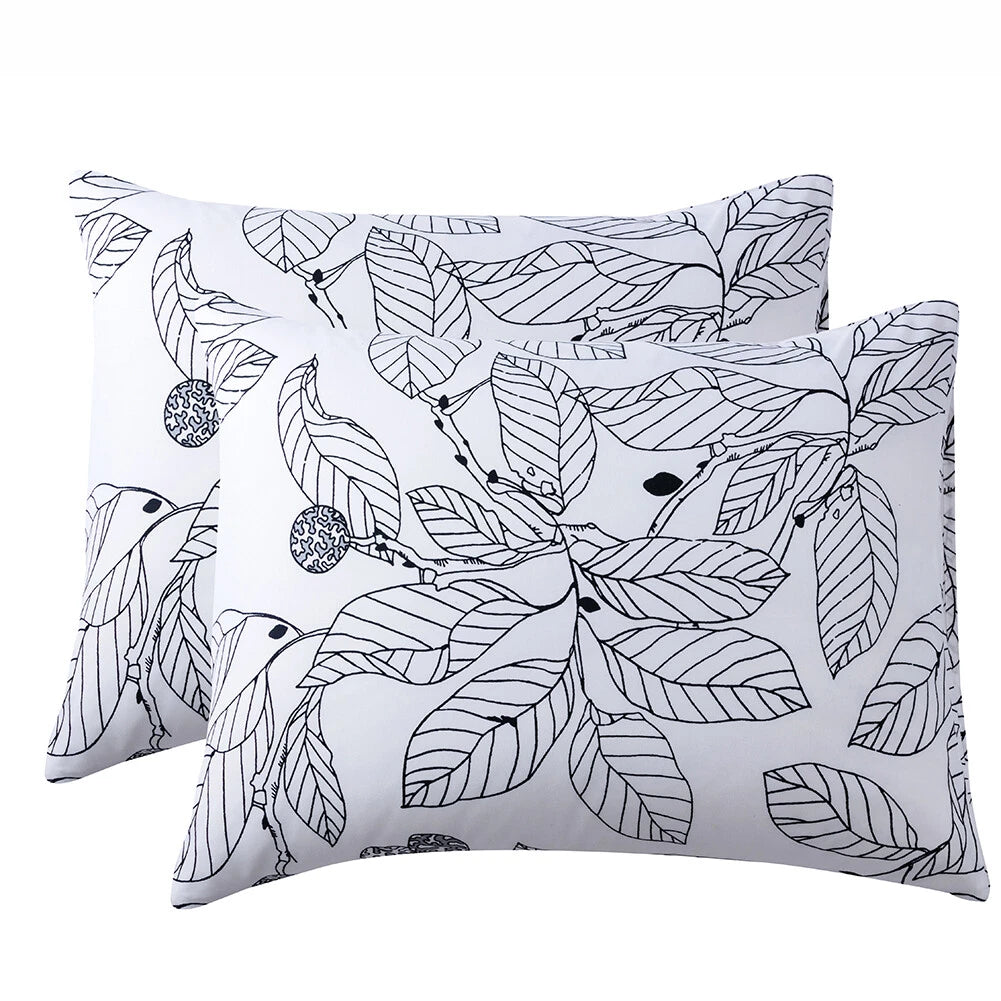 Boho Floral Theme Pillowcase Cover Home Sofa Cushion Cover Set of 2 Pillow Cases