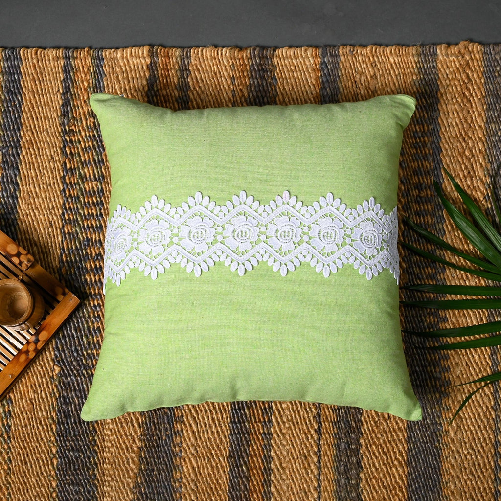 Home Decor Cushion Cover Sofa Decorative Throw Pillowcase Covers Solid with Lace
