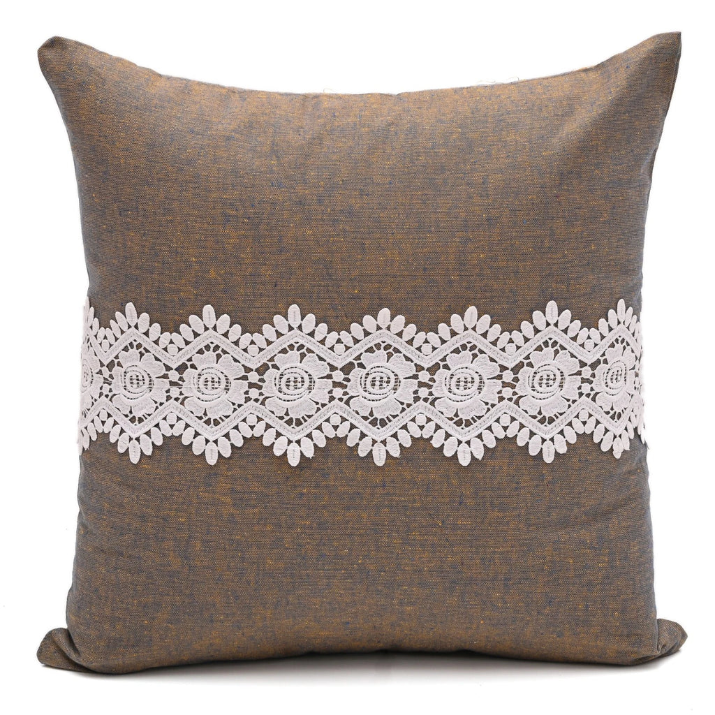 Home Decor Cushion Cover Sofa Decorative Throw Pillowcase Covers Solid with Lace