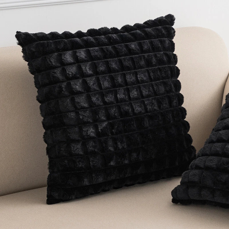 18 x 18 in Faux Fur Soft Fabric Throw Pillow Covers Case Sofa Bed Cushion Cover