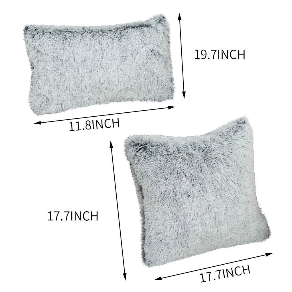 Velvet Plush Fur Faux Pillow Case Bed Sofa Waist Throw Cushion Cover Home Decor