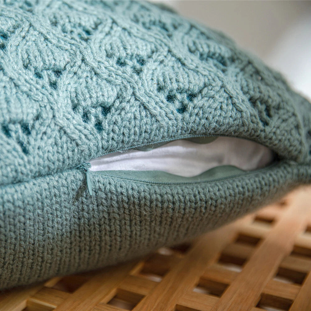 18'' Knitted Pillowcase Buttons Sofa Bed Throw Waist Cushion Covers Home Decor