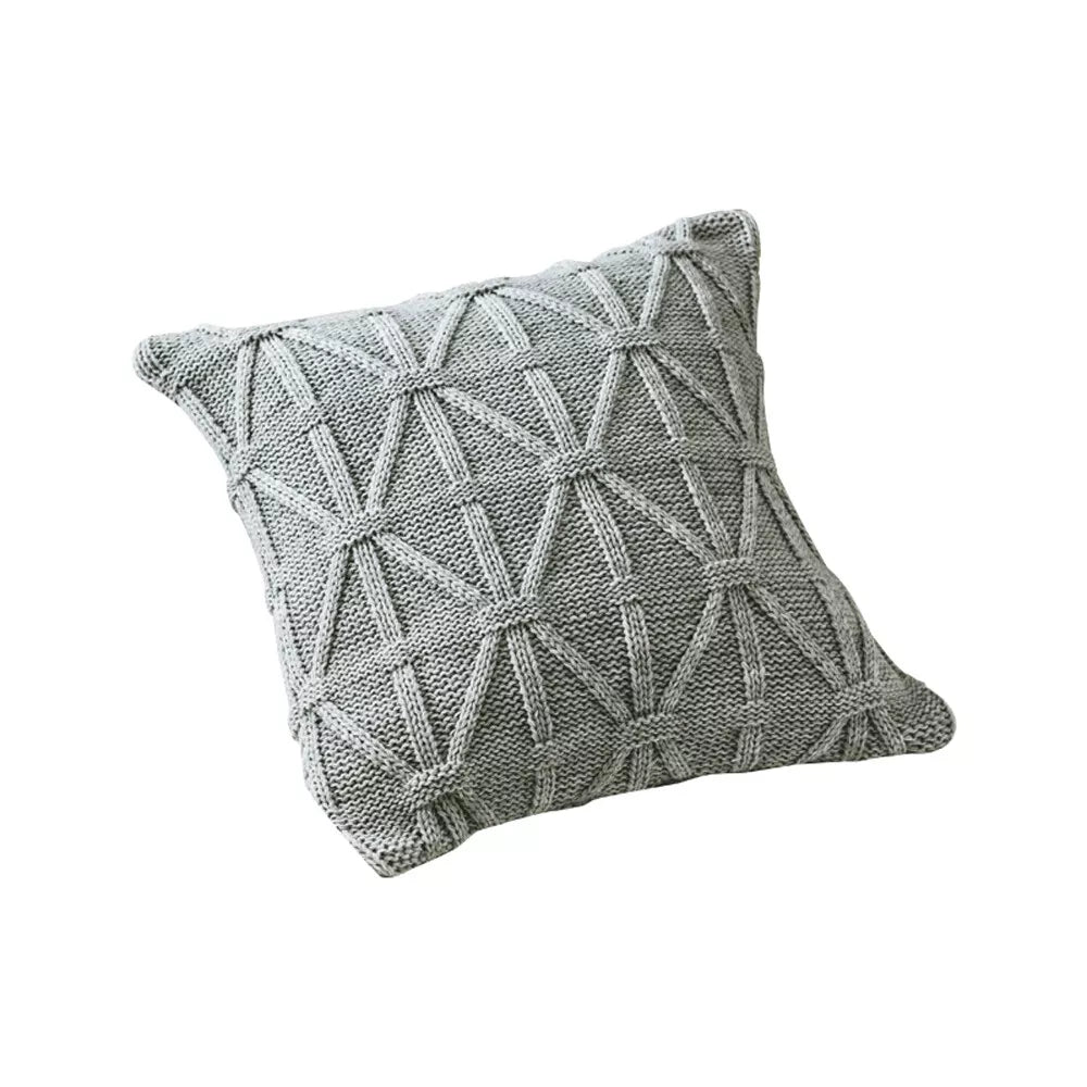 45cm Knitted Pillow Case Sofa Bed Waist Cushion Cover Office Home Bedroom Decor